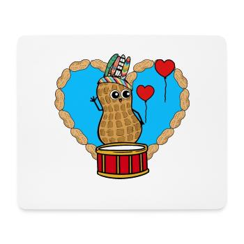 Peanut Hippie Chaman Batteur Coeur Enfants - Tapis de souris (format paysage) - blanc - Devant