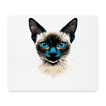 Siamkatze Siam Katze Siamese Cat Siamesen Katzen - Mousepad (Querformat) - Weiß - Vorne