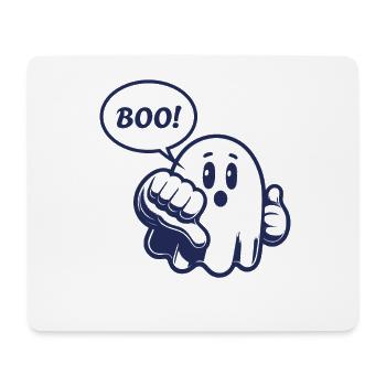 Ghost, BOO, Boo, thumbs down, funny, funny - Mouse Pad (horizontal) - white - Front