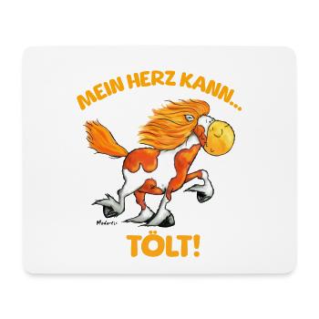 Lustiges Islandpferd Mein Herz Kann Tölt Spruch - Mousepad (Querformat) - Weiß - Vorne