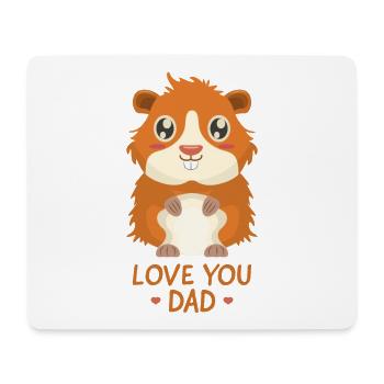 Hab dich lieb Papa - Meerschweinchen - Mousepad (Querformat) - Weiß - Vorne
