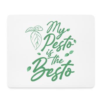 Pesto ist das Beste - Mousepad (Querformat) - Weiß - Vorne