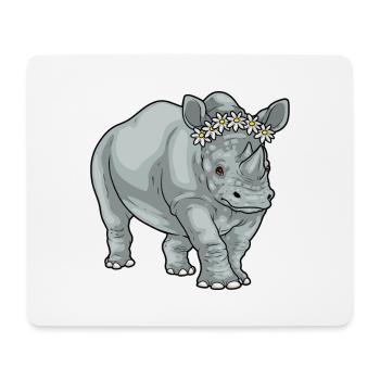 Rhinoceros Daisies - Mouse Pad (horizontal) - white - Front