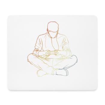 Gamer Boy Vintage Look - Tapis de souris (format paysage) - blanc - Devant