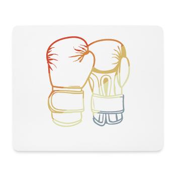 Gants de boxe vintage - Tapis de souris (format paysage) - blanc - Devant