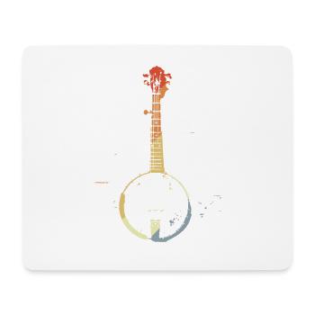 Retro Banjo Graphic - Mouse Pad (horizontal) - white - Front