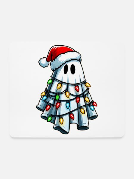 Niedliches Gespenst Halloween Kostüm Weihnachten H - Mousepad (Querformat) - Weiß