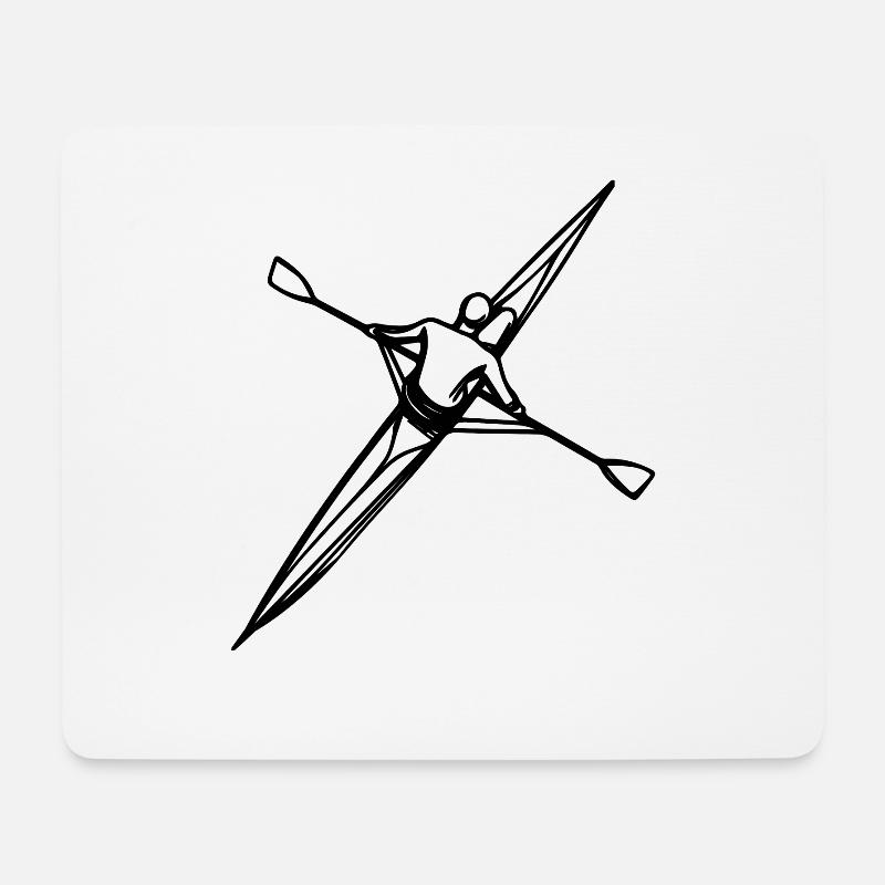 Ruderer - Mousepad (Querformat) - Weiß
