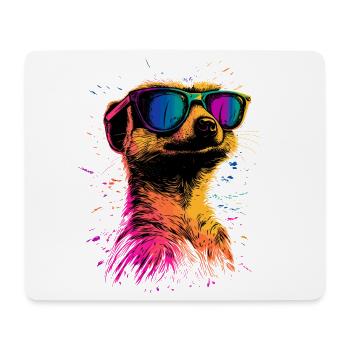 Lunettes de soleil suricate coloré mignon suricate - Tapis de souris (format paysage) - blanc - Devant