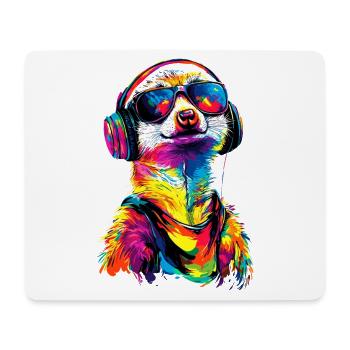 Lunettes de soleil suricate coloré mignon suricate - Tapis de souris (format paysage) - blanc - Devant
