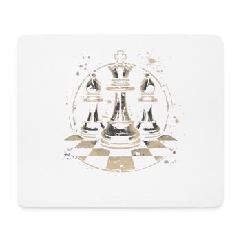 Chess Pieces Drawing - Mouse Pad (horizontal) - white - Front
