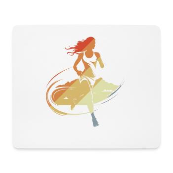 Runner Sketch - Mouse Pad (horizontal) - white - Front