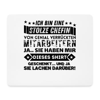 stolze chefin von genial verrückten mitarbeitern - Mousepad (Querformat) - Weiß - Vorne