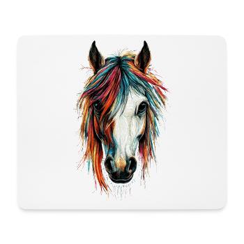 Pony Riding Pony Foal Rider Ponies Riding Pony Farm - Mouse Pad (horizontal) - white - Front