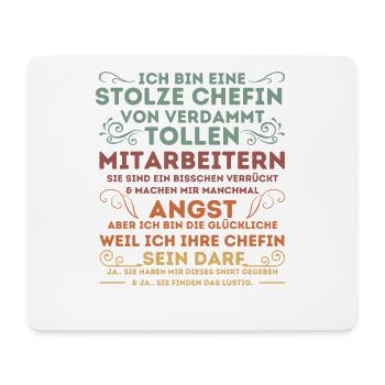 STOLZE CHEFIN VON VERDAMMT TOLLEN MITARBEITERN - Mousepad (Querformat) - Weiß - Vorne