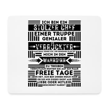 STOLZER CHEF VON VERDAMMT TOLLEN MITARBEITERN - Mousepad (Querformat) - Weiß - Vorne
