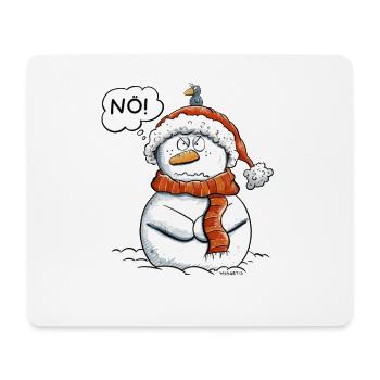 Nö Schneemann I Winter Weihnachten - Mousepad (Querformat) - Weiß - Vorne