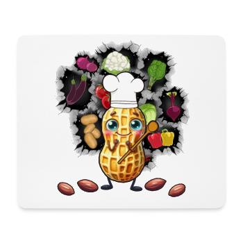 Peanut Cook Cooks Cook Vegetables Vegetarian - Mouse Pad (horizontal) - white - Front