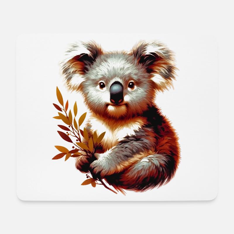 Koala - Mousepad (Querformat) - Weiß