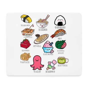 Japanisches Essen Ramen Wasabi Tamago Kawaii Ota - Mousepad (Querformat) - Weiß - Vorne