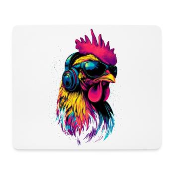 Poulet Poulet Poule Ferme Fermier Poulets mignons - Tapis de souris (format paysage) - blanc - Devant
