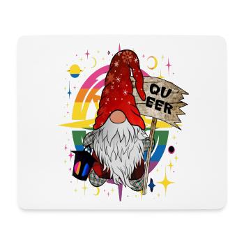 Christmas Gnome Funny Queer LGBTQ+ Gnome - Mouse Pad (horizontal) - white - Front