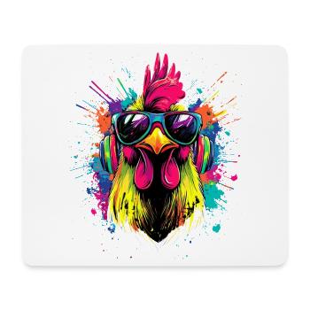 Rooster Chicken Daddy Chicken Coop Dad Farmer Chickens - Mouse Pad (horizontal) - white - Front