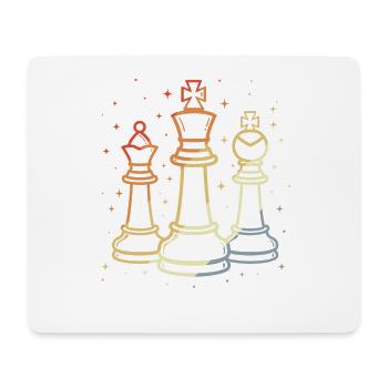 Chess Pieces Sketch Vintage - Mouse Pad (horizontal) - white - Front