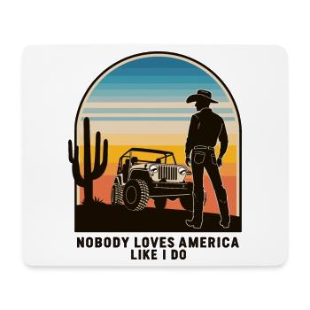 Cow-boy - Tapis de souris (format paysage) - blanc - Devant