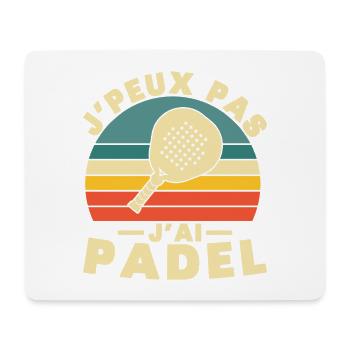 Je peux pas j ai padel - Tapis de souris (format paysage) - blanc - Devant