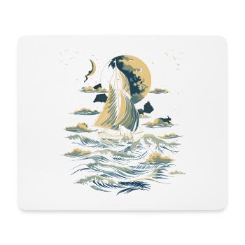 Grafik Segeln - Mousepad (Querformat) - Weiß - Vorne