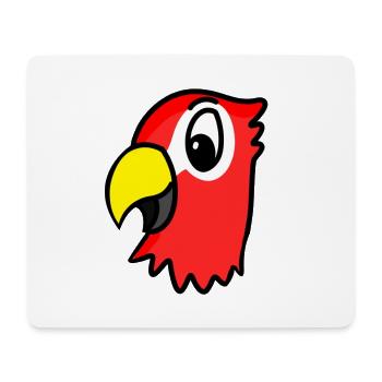 Papagei Kopf - Mousepad (Querformat) - Weiß - Vorne