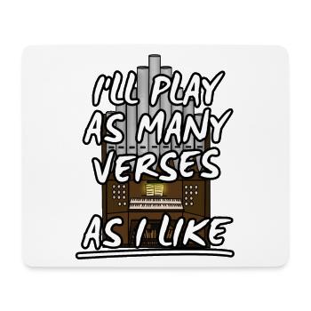 Church Organist Verses Musician Organ Funny - Mouse Pad (horizontal) - white - Front