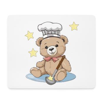 Teddy Star Cook Cuisiniers Cuisinier Cuisinier - Tapis de souris (format paysage) - blanc - Devant