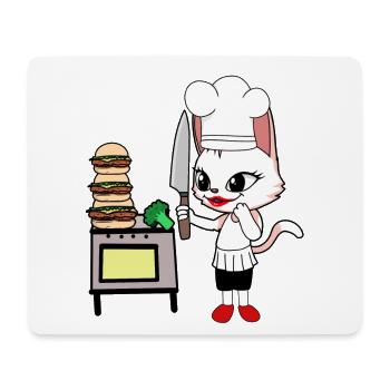 Cat Cook Cook Cooks Cats Hosts - Mouse Pad (horizontal) - white - Front