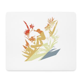 Snowboarding Retro - Mouse Pad (horizontal) - white - Front