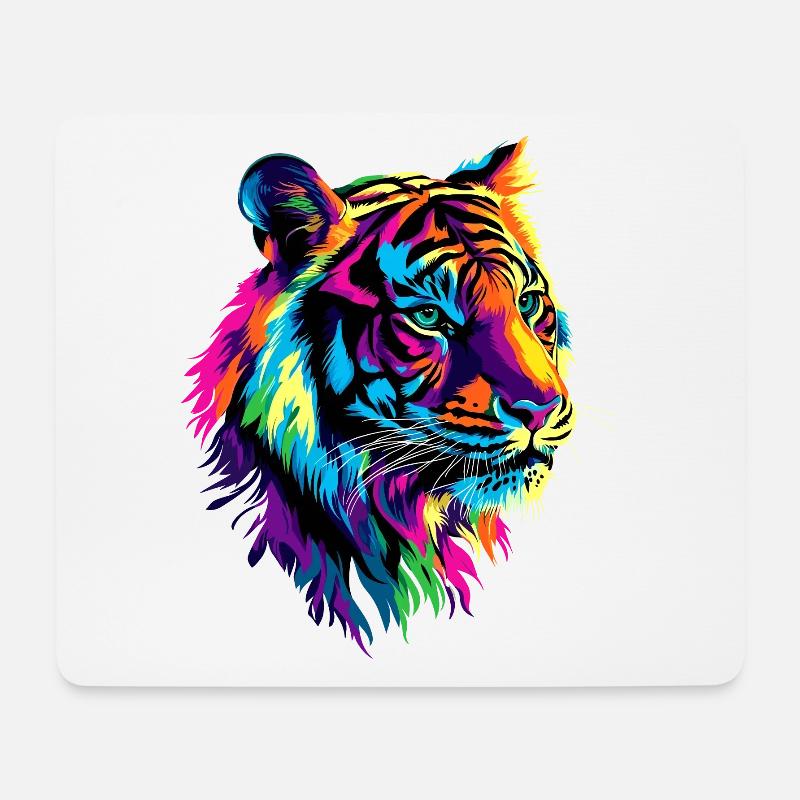 Tiger Raubkatze Wildnis Tiger Katzen Süßer Tiger - Mousepad (Querformat) - Weiß