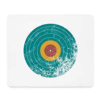 Disque vinyle Vintage Retro - Tapis de souris (format paysage) - blanc - Devant
