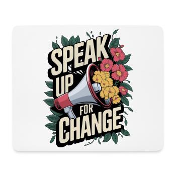 Speak Up for Change Floral Activism Design - Mouse Pad (horizontal) - white - Front