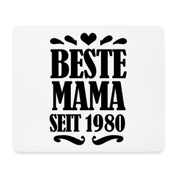 Beste Mama seit 1980 - Beste Mutter seit 1980 - Mousepad (Querformat) - Weiß - Vorne