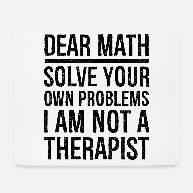 dear math funny - Mousepad (Querformat) - Weiß