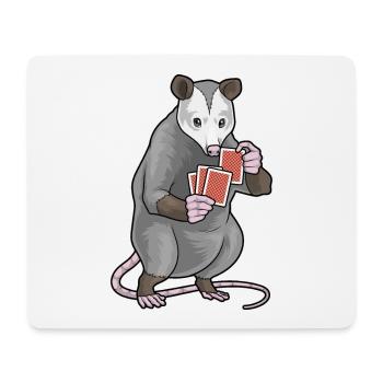 Possum Rat Poker Cartes de poker - Tapis de souris (format paysage) - blanc - Devant