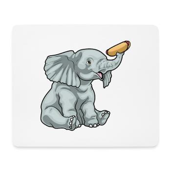 Elephant Hot Dog - Mouse Pad (horizontal) - white - Front