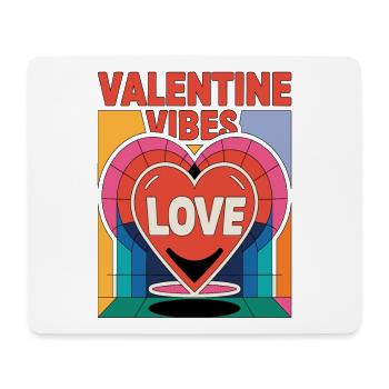 Valentine Vibes für verliebte zu Valentinstag - Mousepad (Querformat) - Weiß - Vorne
