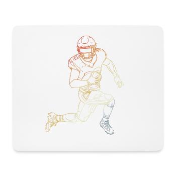 Vintage American Footballer Skizze - Mousepad (Querformat) - Weiß - Vorne