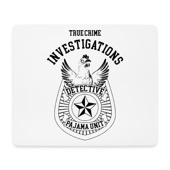 Poulet True Crime Detective Marque Cadeau Drôle - Tapis de souris (format paysage) - blanc - Devant