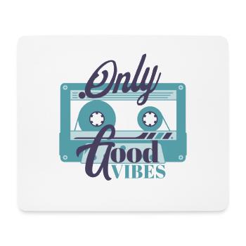 Cassette rétro - Tapis de souris (format paysage) - blanc - Devant