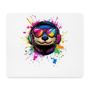 Loutre Loutre de mer Loutre Loutre Martre amour Loutre mignonne - Tapis de souris (format paysage) - blanc - Devant