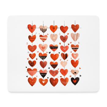 Heart Pattern Heart Pattern Valentine's Day Gift - Mouse Pad (horizontal) - white - Front