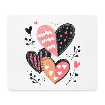 Herzen Herzmuster Valentinstag Liebe Geschenk - Mousepad (Querformat) - Weiß - Vorne